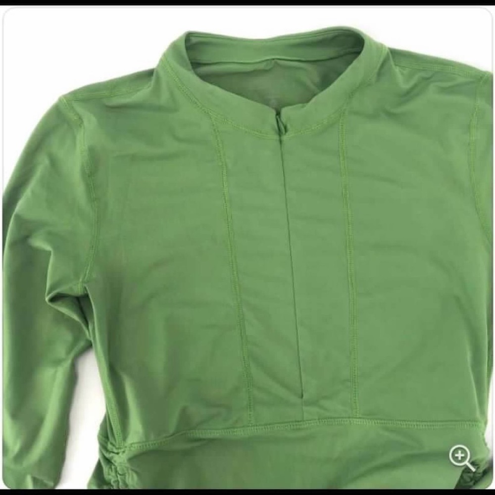 NWOT Athleta Ruched Rash Guard Half Zip Size M - Picture 5 of 8